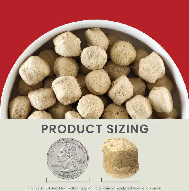 Freeze Dried Beef Meatballs Dog Treats