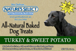 Turkey & Sweet Potato Dog Treats | Nature's Select Healthy Dog Treats | Best dog treats | turkey dog treats | sweet potato dog treats | dog cookies | best dog cookies