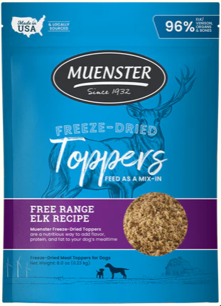 Freeze-Dried Toppers Free Range Elk Recipe for Dogs
