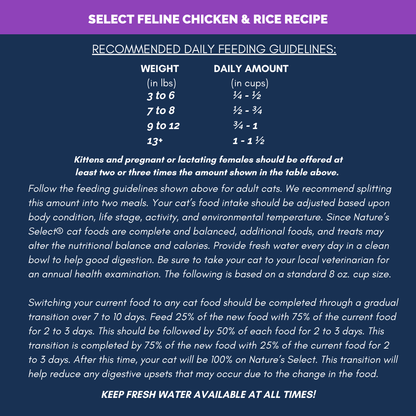 Select Feline Classic Nutrition Recipe Dry Cat Food