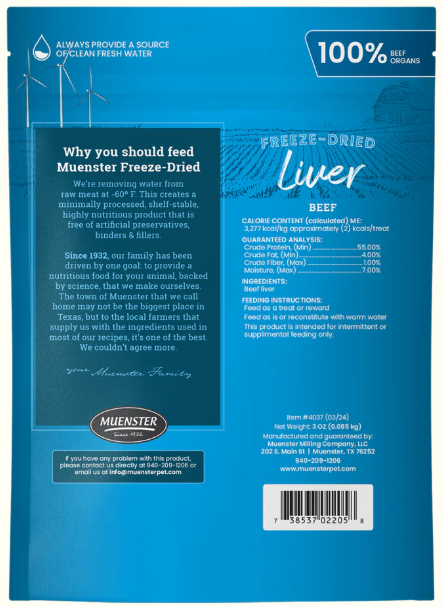 Freeze-Dried All-Beef Liver Treats