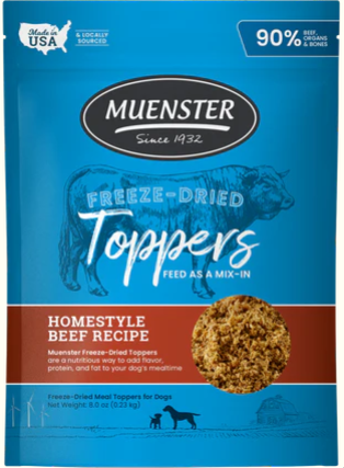 Freeze-Dried Meal Toppers Homestyle Beef Recipe for Dogs
