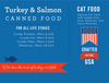 Turkey & Salmon Wet Cat Food infographic | Nature's Select Canned Cat Food | Best wet cat food | Salmon wet cat food | Salmon canned cat food | turkey wet cat food | turkey cat food | best natural cat food | vitamin cat food | cat food made in the USA