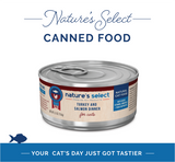 Turkey & Salmon Wet Cat Food | Nature's Select Canned Cat Food | Best wet cat food | Salmon wet cat food | Salmon canned cat food | turkey wet cat food | turkey cat food | best natural cat food | vitamin cat food