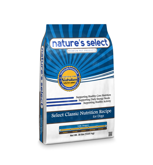 Nature's Select dry dog food | Dry dog food bag | Chicken & rice dog food | Best natural dry dog food | dry dog food subscription | dog kibble | best kibble for dogs | high protein dog food | best senior dog food | chicken and rice dog food 