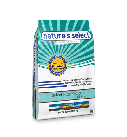 Chicken & Rice Plus Recipe w/ Glucosamine | Nature's Select Dog Food | Dog food with glucosamine | glucosamine dog food | best dry dog food | best dry dog kibble | chicken dog food recipe | chicken and rice dog food